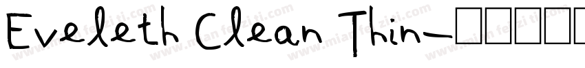 Eveleth Clean Thin字体转换